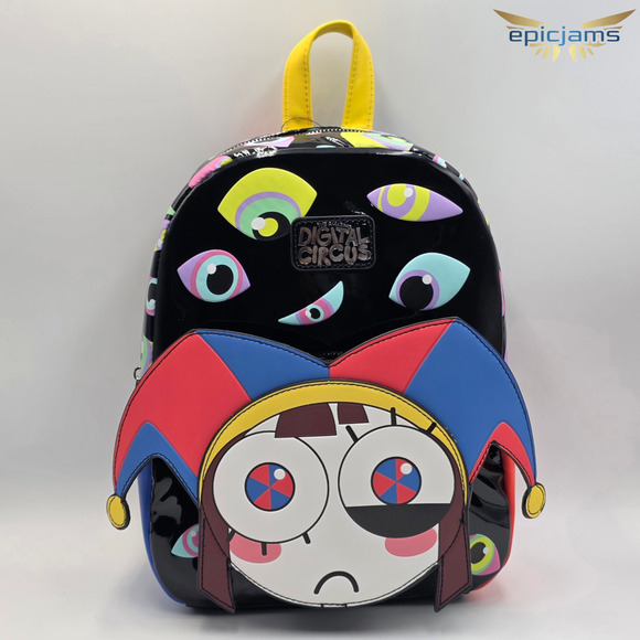 Bioworld Handbags - The Amazing Digital Circus Pomni Eyes Mini Backpack New